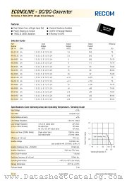 RA-1212S datasheet pdf Recom International Power