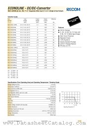 REC5-033SRWL datasheet pdf Recom International Power