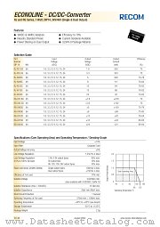RG-0505D datasheet pdf Recom International Power