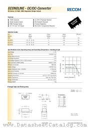 RZ-0912S datasheet pdf Recom International Power