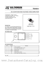 TDA9511 datasheet pdf SGS Thomson Microelectronics
