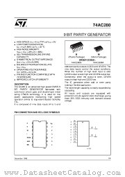 74AC280 datasheet pdf SGS Thomson Microelectronics