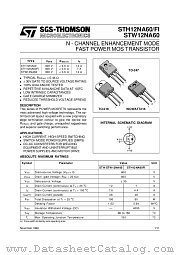 STW12NA60 datasheet pdf SGS Thomson Microelectronics