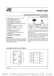 74VHCT126A datasheet pdf SGS Thomson Microelectronics