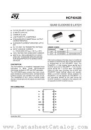 HCF4042BEY datasheet pdf SGS Thomson Microelectronics