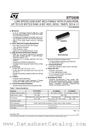 ST7263BK2 datasheet pdf SGS Thomson Microelectronics