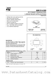 AM1214-250 datasheet pdf SGS Thomson Microelectronics
