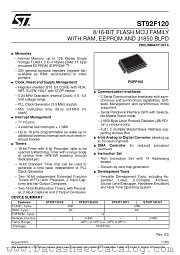 ST92F120JV1Q7 datasheet pdf SGS Thomson Microelectronics
