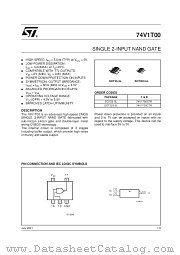 74V1T00STR datasheet pdf SGS Thomson Microelectronics