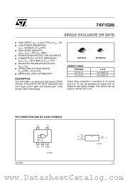 74V1G86CTR datasheet pdf SGS Thomson Microelectronics