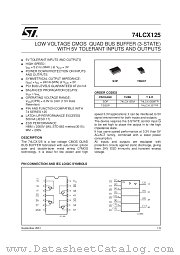 74LCX125MTR datasheet pdf SGS Thomson Microelectronics
