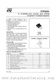 STB3020L datasheet pdf SGS Thomson Microelectronics