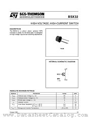 BSX32 datasheet pdf SGS Thomson Microelectronics