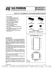 M74HC4511 datasheet pdf SGS Thomson Microelectronics