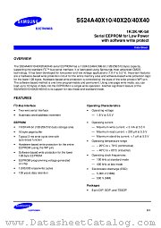 S524A40X10 datasheet pdf Samsung Electronic