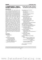LH28F160S5H-L datasheet pdf SHARP