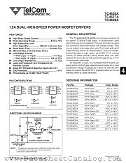 TC4427A datasheet pdf TelCom Semiconductor