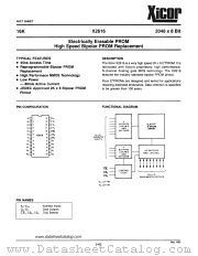 X2616 datasheet pdf Xicor