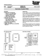 X2864A-20 datasheet pdf Xicor