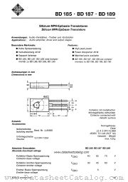 BD189 datasheet pdf AEG-TELEFUNKEN