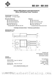 BD203 datasheet pdf AEG-TELEFUNKEN