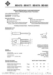 BD675 datasheet pdf AEG-TELEFUNKEN