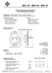 BDY45 datasheet pdf AEG-TELEFUNKEN