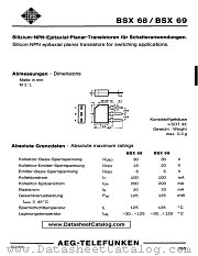 BSX69 datasheet pdf AEG-TELEFUNKEN
