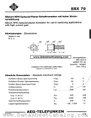 BSX79 datasheet pdf AEG-TELEFUNKEN