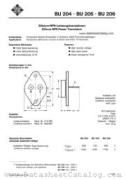 BU206 datasheet pdf AEG-TELEFUNKEN