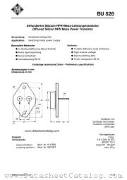 BU526 datasheet pdf AEG-TELEFUNKEN