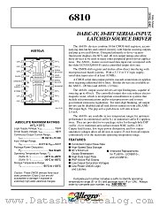 A6810SLW datasheet pdf Allegro MicroSystems
