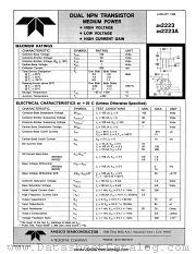 2N2223A datasheet pdf Amelco Semiconductor