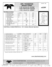 2N2297 datasheet pdf Amelco Semiconductor