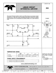 831A datasheet pdf Amelco Semiconductor