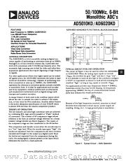 AD6020KD datasheet pdf Analog Devices