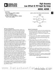 AD503JH datasheet pdf Analog Devices