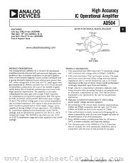 AD504K datasheet pdf Analog Devices