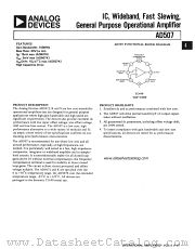 AD507S datasheet pdf Analog Devices