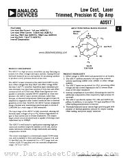 AD517 datasheet pdf Analog Devices