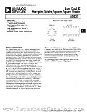 AD533KD datasheet pdf Analog Devices