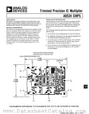 AD534S datasheet pdf Analog Devices