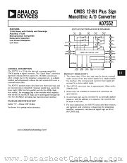 AD7552 datasheet pdf Analog Devices