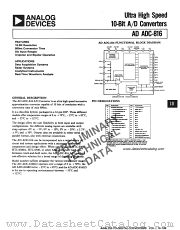 ADC-816KD datasheet pdf Analog Devices