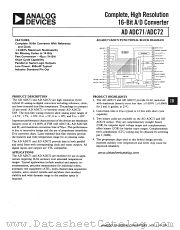 ADC72AM datasheet pdf Analog Devices