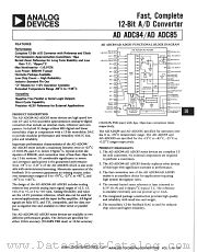 ADC85S datasheet pdf Analog Devices