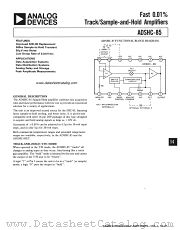 ADSHC-85 datasheet pdf Analog Devices