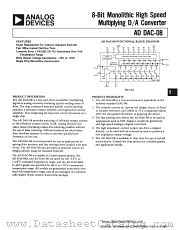 DAC-08A datasheet pdf Analog Devices