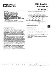 DAC100K datasheet pdf Analog Devices