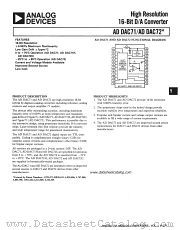 DAC72-COB-V datasheet pdf Analog Devices